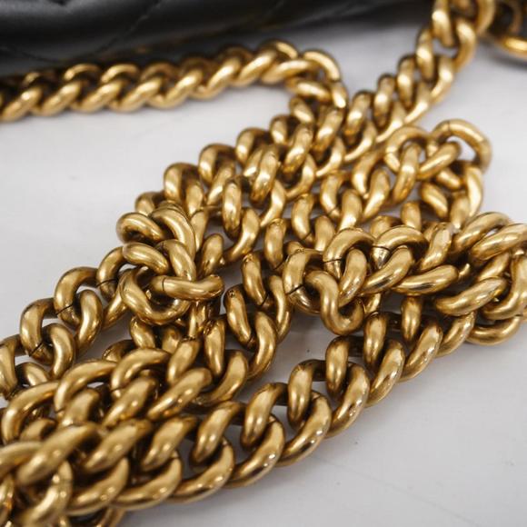 Gucci Shoulder Bag GG Marmont 443497 Leather Black Women's - Picture 6 of 13